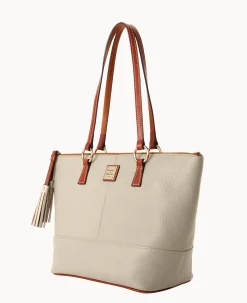 Dooney & Bourke The Pebble Grain Collection|Ready For the Getaway<Pebble Grain Small Tobi Tote Bone