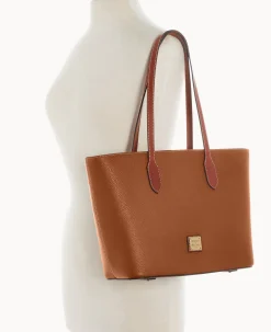 Dooney & Bourke The Pebble Grain Collection|Pebbled Leather<Pebble Grain Tote With Medium Wristlet Caramel