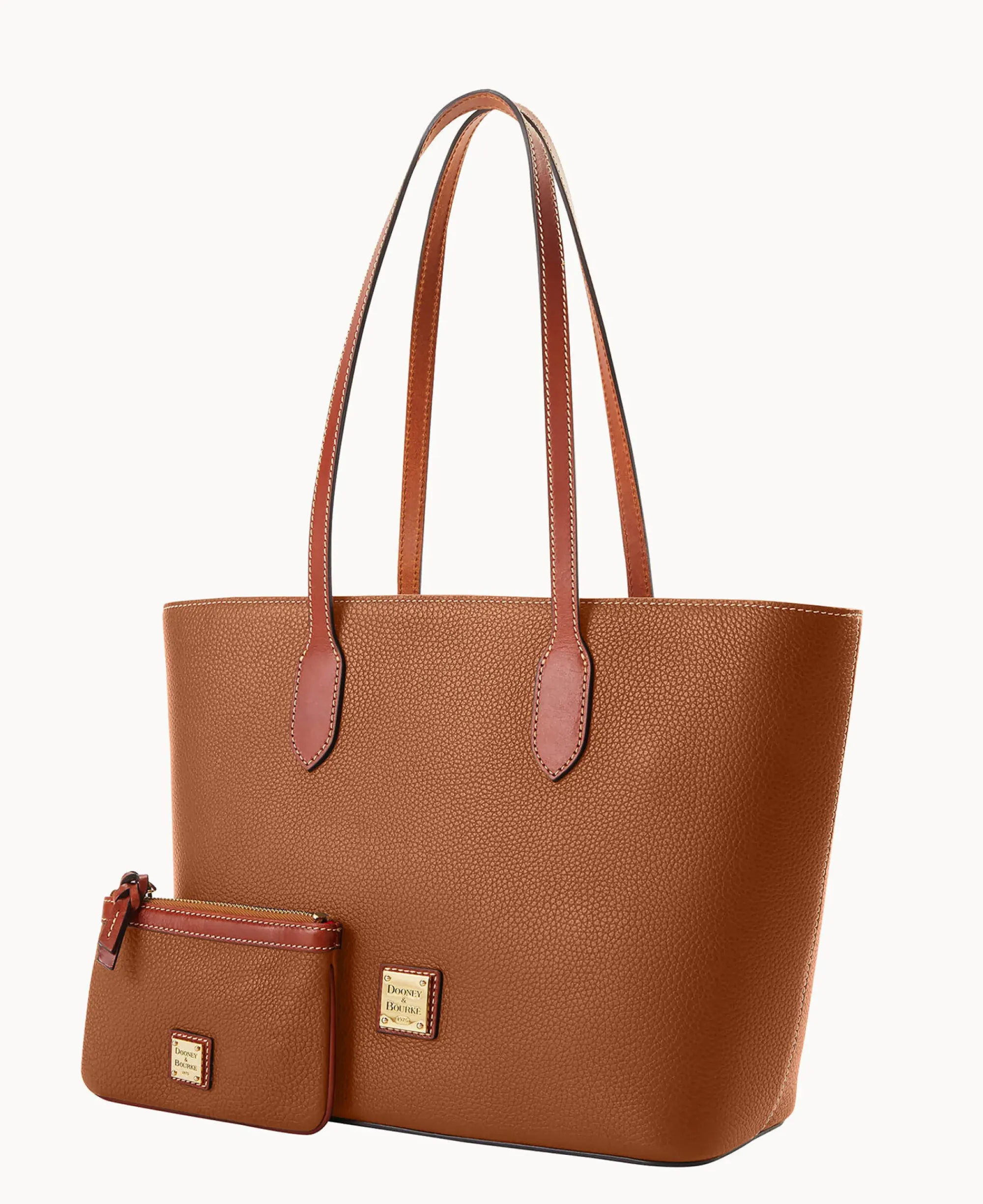 Dooney & Bourke The Pebble Grain Collection|Pebbled Leather<Pebble Grain Tote With Medium Wristlet Caramel
