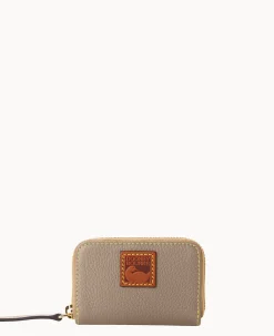 Dooney & Bourke The Pebble Grain Collection|Grab and Go<Pebble Grain Zip Around Credit Card Case Taupe