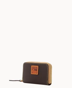 Dooney & Bourke The Pebble Grain Collection|Grab and Go<Pebble Grain Zip Around Credit Card Case Brown Tmoro