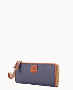 Dooney & Bourke The Pebble Grain Collection|Grab and Go<Pebble Grain Zip Clutch Wristlet Midnight Blue