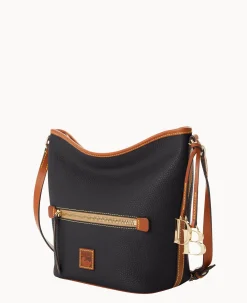 Dooney & Bourke The Pebble Grain Collection|Ready For the Getaway<Pebble Grain Zip Sac Black