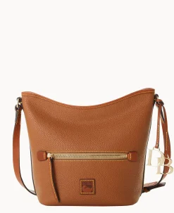 Dooney & Bourke The Pebble Grain Collection|Ready For the Getaway<Pebble Grain Zip Sac Caramel
