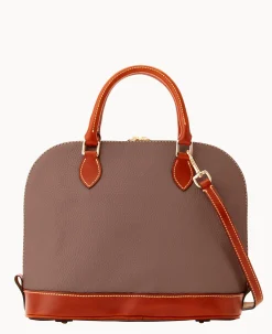 Dooney & Bourke The Pebble Grain Collection|Ready For the Getaway<Pebble Grain Zip Zip Satchel Elephant