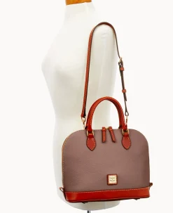 Dooney & Bourke The Pebble Grain Collection|Ready For the Getaway<Pebble Grain Zip Zip Satchel Elephant