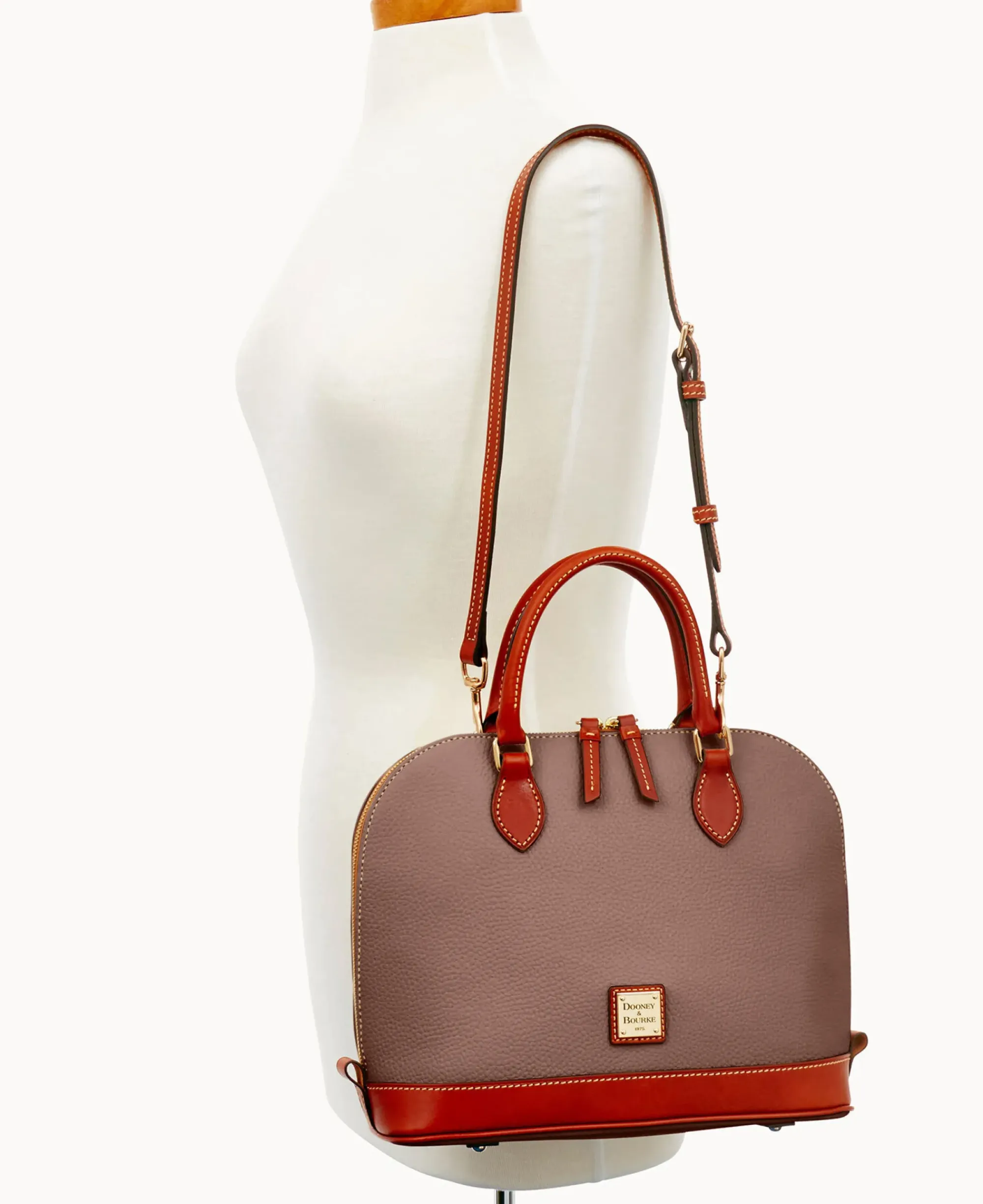 Dooney & Bourke The Pebble Grain Collection|Ready For the Getaway<Pebble Grain Zip Zip Satchel Elephant