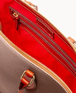 Dooney & Bourke The Pebble Grain Collection|Ready For the Getaway<Pebble Grain Zip Zip Satchel Elephant