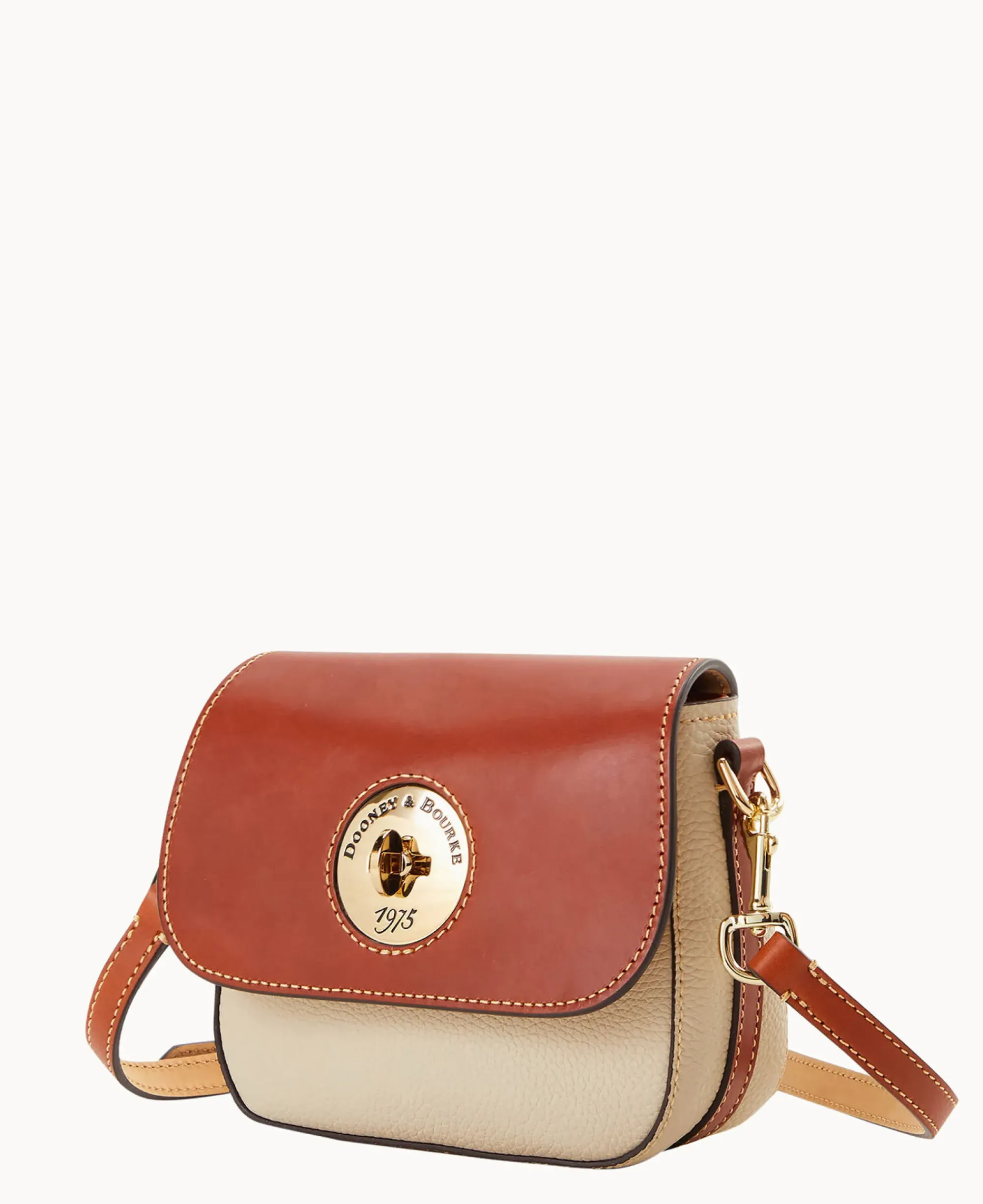 Dooney & Bourke The Pebble Turnlock Collection|Pebbled Leather<Pebble Turnlock Flap Saddle Bone