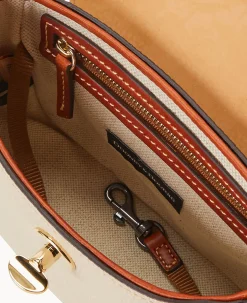 Dooney & Bourke The Pebble Turnlock Collection|Pebbled Leather<Pebble Turnlock Flap Saddle Bone
