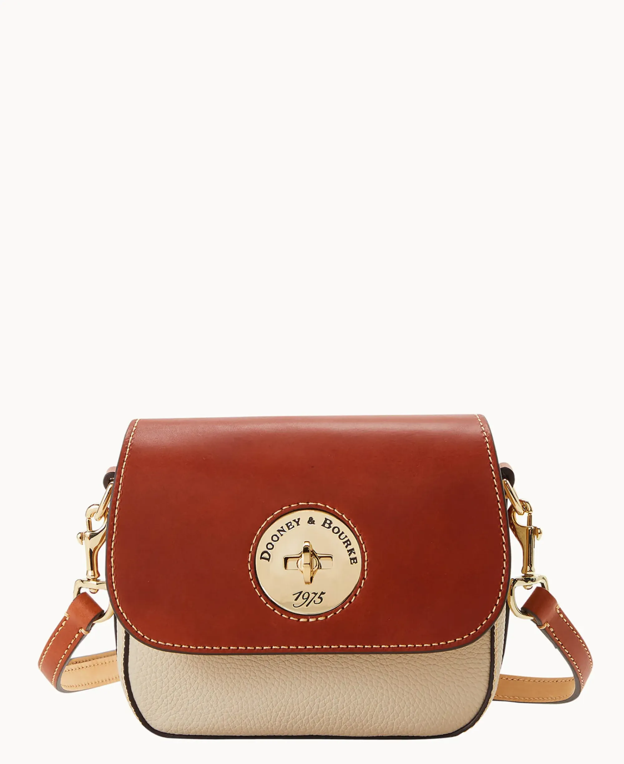 Dooney & Bourke The Pebble Turnlock Collection|Pebbled Leather<Pebble Turnlock Flap Saddle Bone