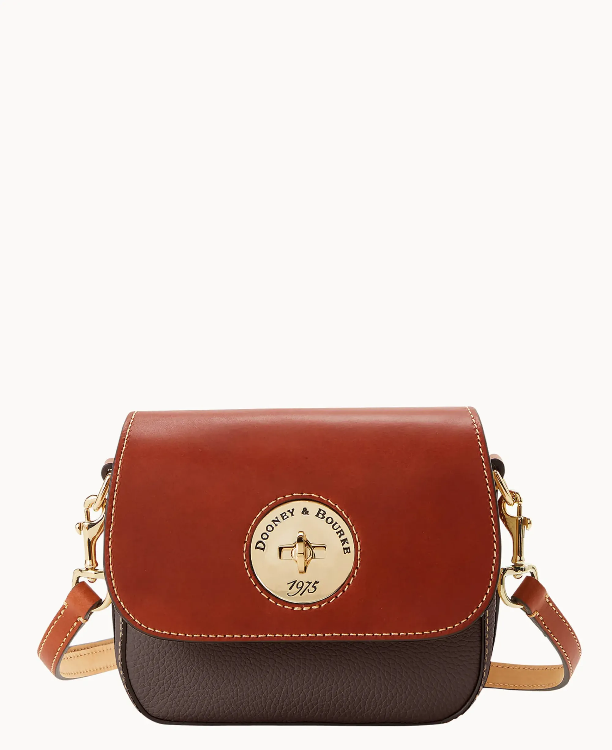 Dooney & Bourke The Pebble Turnlock Collection|Pebbled Leather<Pebble Turnlock Flap Saddle Brown Tmoro