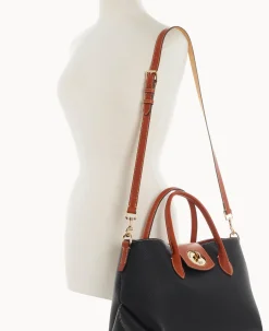 Dooney & Bourke The Pebble Turnlock Collection|Picnic in the Park<Pebble Turnlock Handle Tote 30 Black