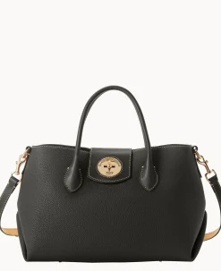 Dooney & Bourke The Pebble Turnlock Collection|Picnic in the Park<Pebble Turnlock Handle Tote 30 Black