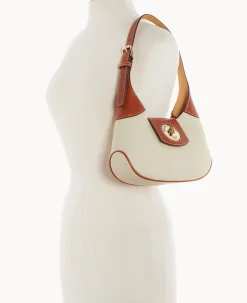 Dooney & Bourke The Pebble Grain Collection|The Pebble Turnlock Collection<Pebble Turnlock Hobo 26 Bone