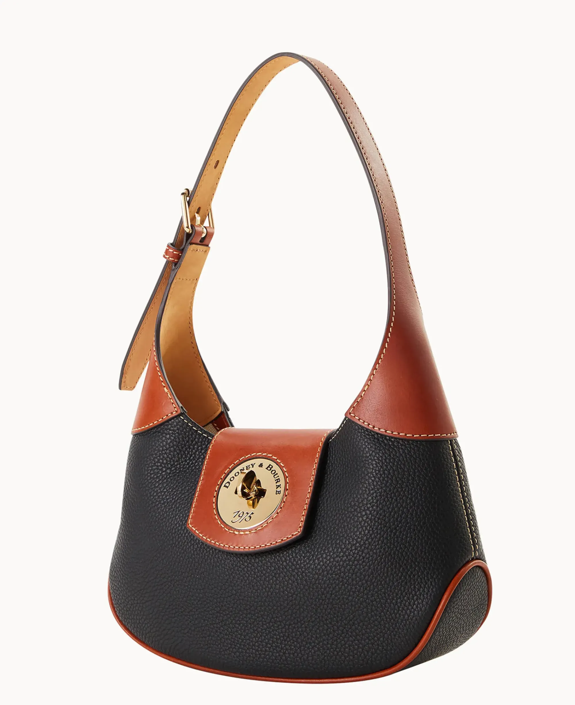 Dooney & Bourke The Pebble Grain Collection|The Pebble Turnlock Collection<Pebble Turnlock Hobo 26 Black