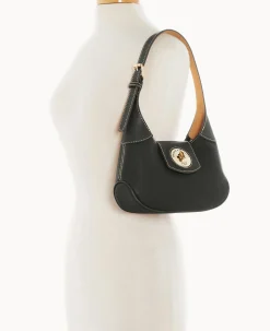 Dooney & Bourke The Pebble Grain Collection|The Pebble Turnlock Collection<Pebble Turnlock Hobo 26 Black