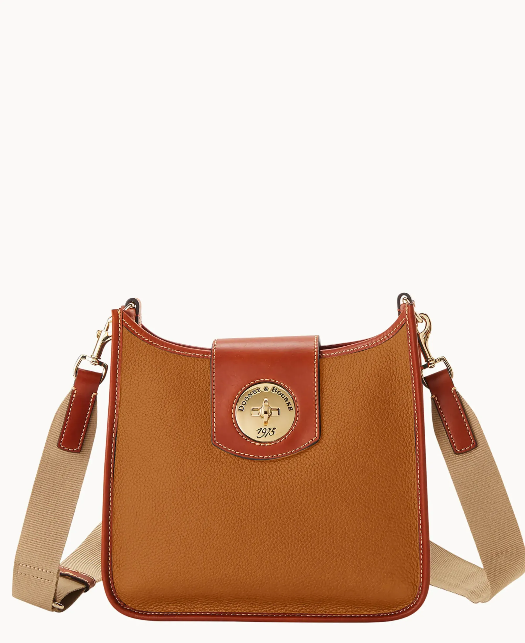 Dooney & Bourke The Pebble Turnlock Collection|Pebbled Leather<Pebble Turnlock Messenger 28 Caramel