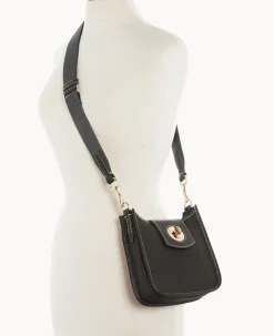 Dooney & Bourke The Pebble Grain Collection|The Pebble Turnlock Collection<Pebble Turnlock Messenger 20 Black