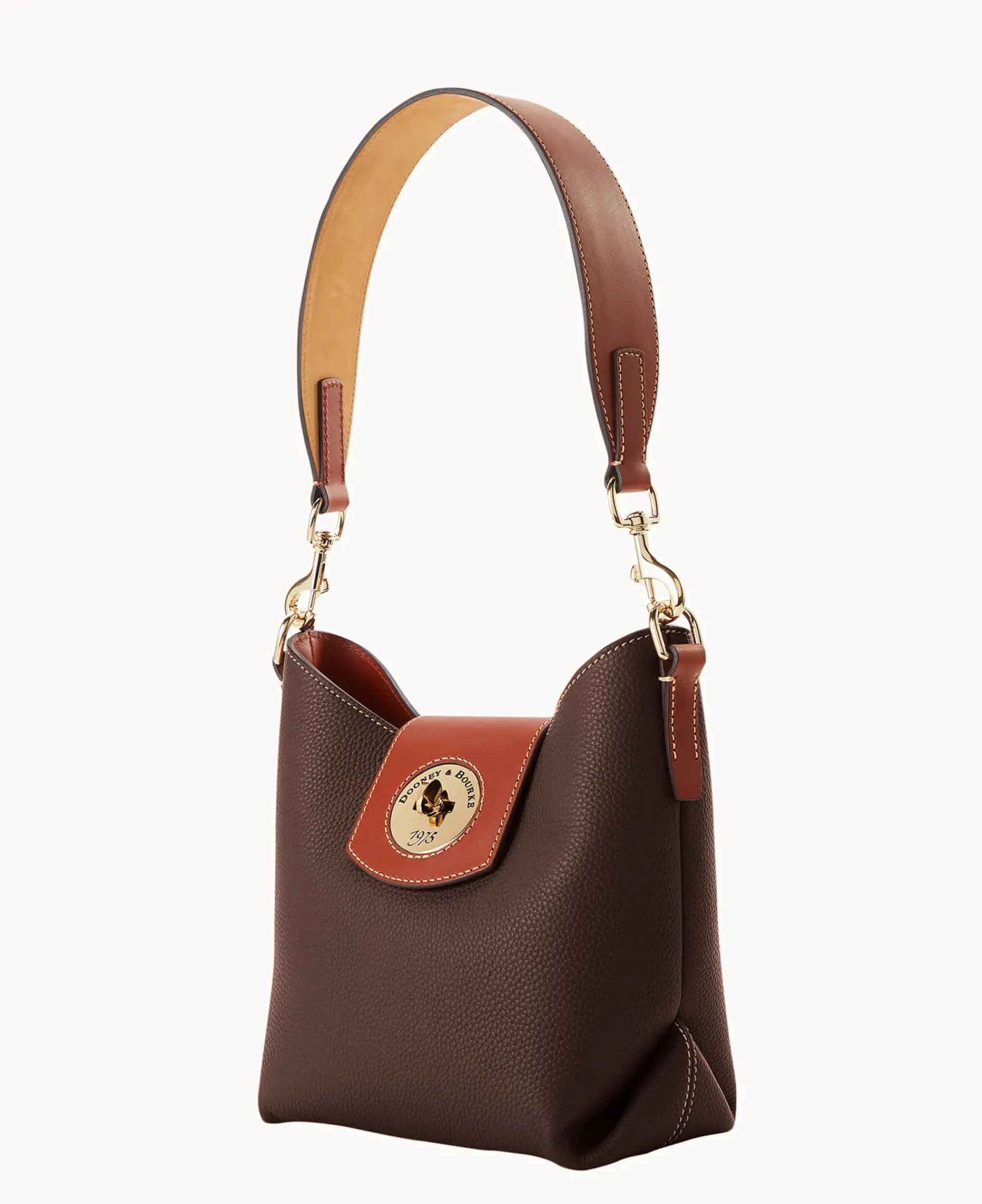 Dooney & Bourke The Pebble Turnlock Collection|Picnic in the Park<Pebble Turnlock Sac 22 Brown Tmoro