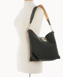 Dooney & Bourke The Pebble Turnlock Collection|Picnic in the Park<Pebble Turnlock Sac 30 Black
