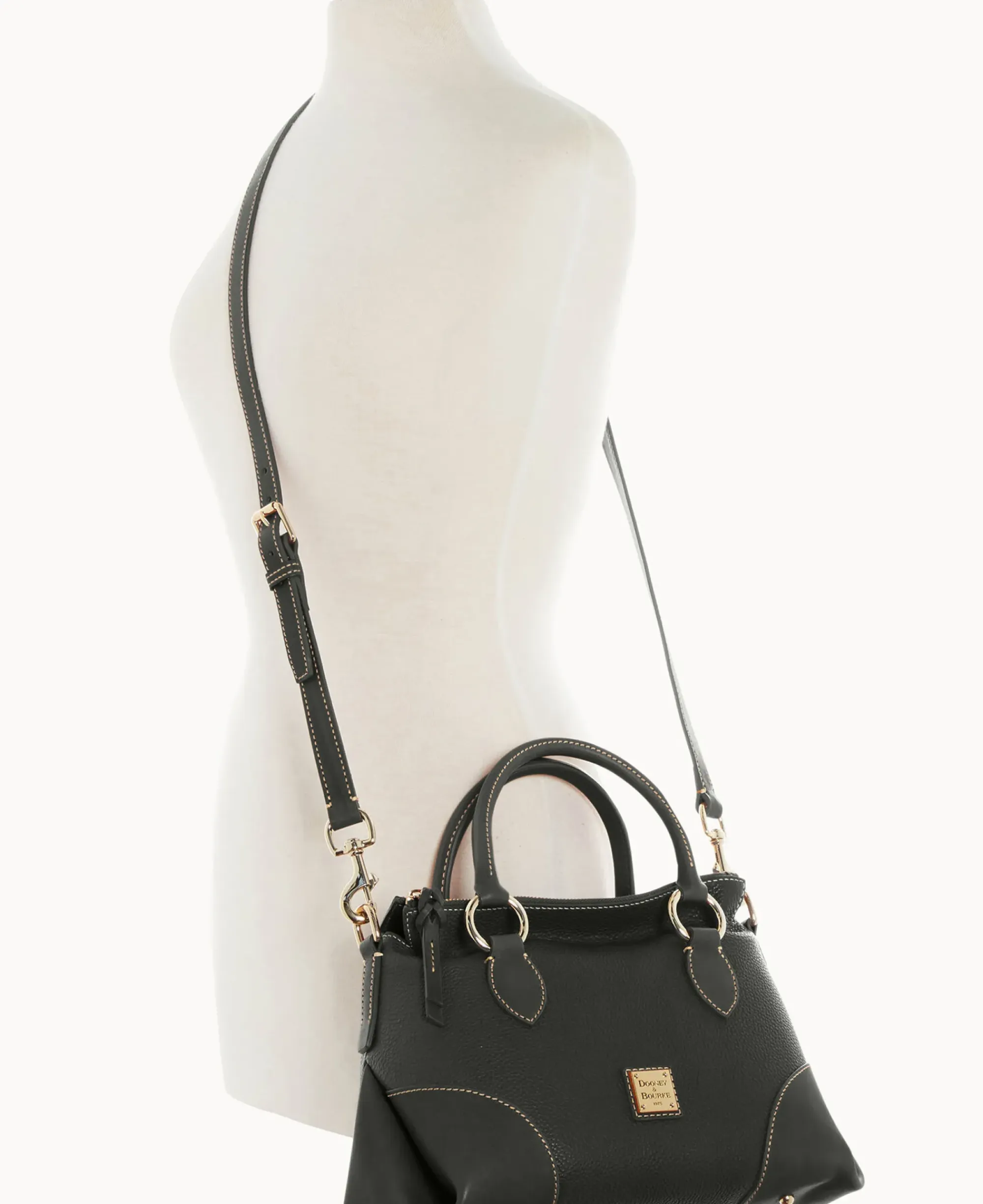 Dooney & Bourke The Pebble Grain Collection|Pebbled Leather<Pebble with Florentine Trim Satchel 30 Black