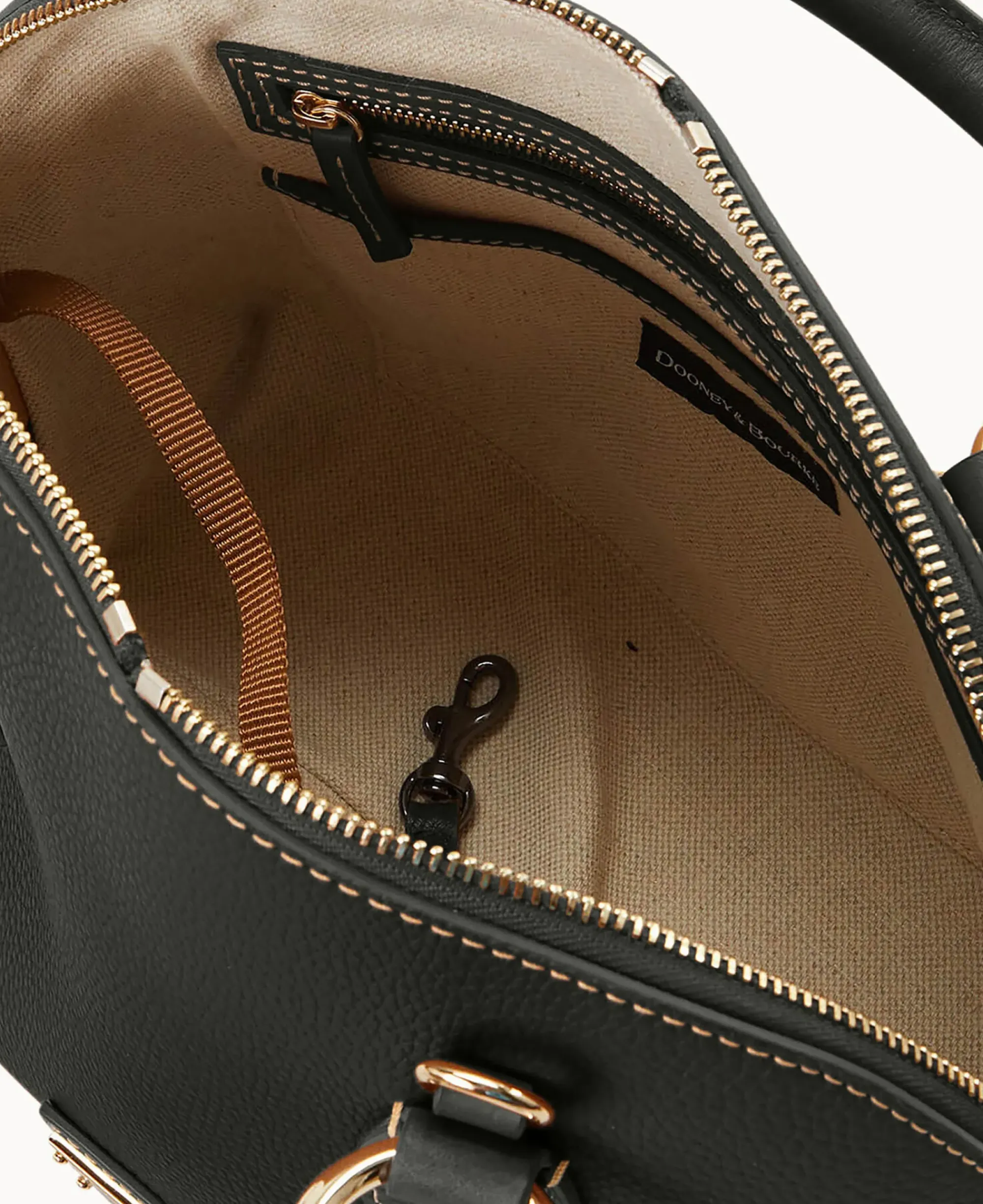 Dooney & Bourke The Pebble Grain Collection|Pebbled Leather<Pebble with Florentine Trim Domed Satchel Black