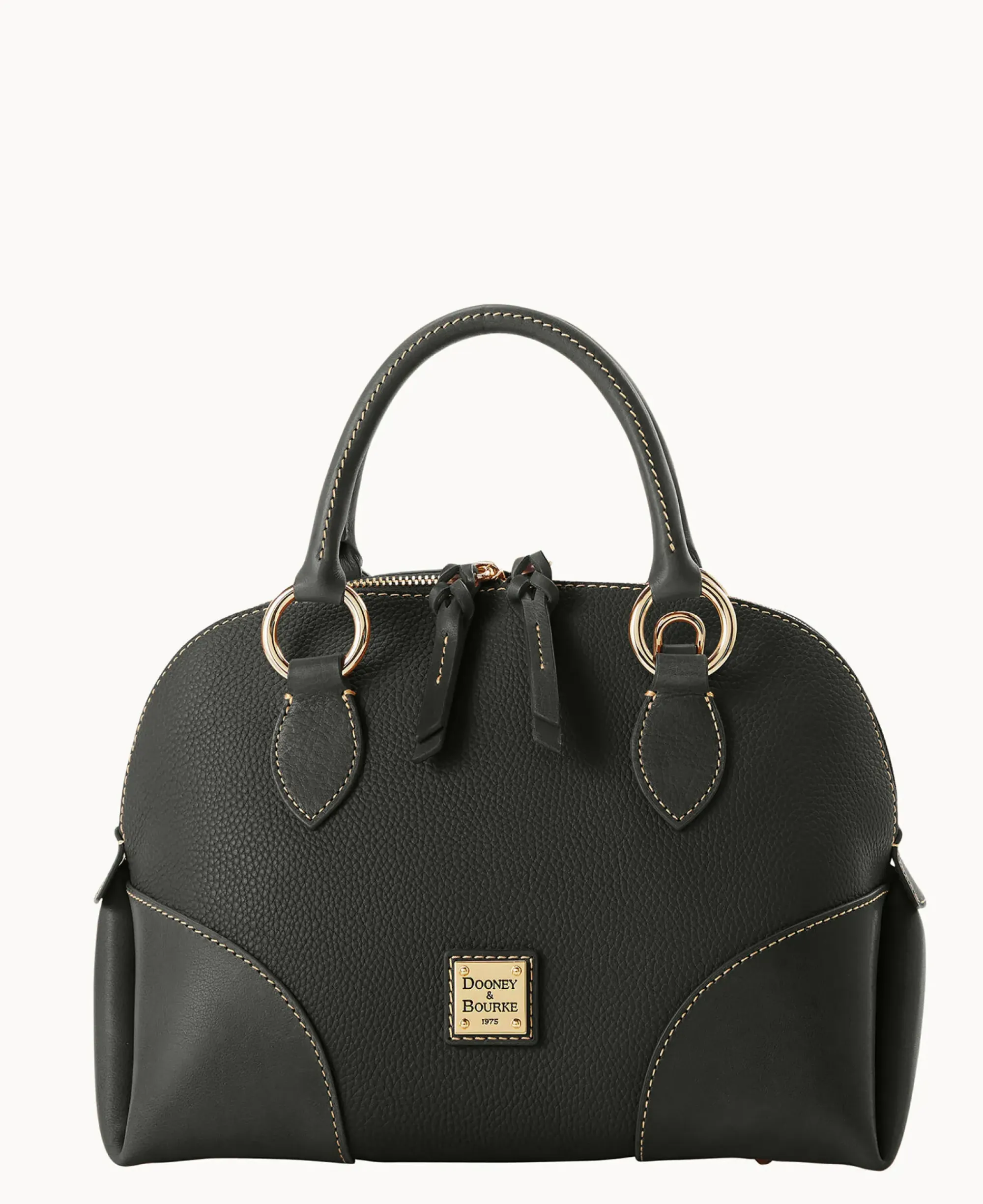 Dooney & Bourke The Pebble Grain Collection|Pebbled Leather<Pebble with Florentine Trim Domed Satchel Black