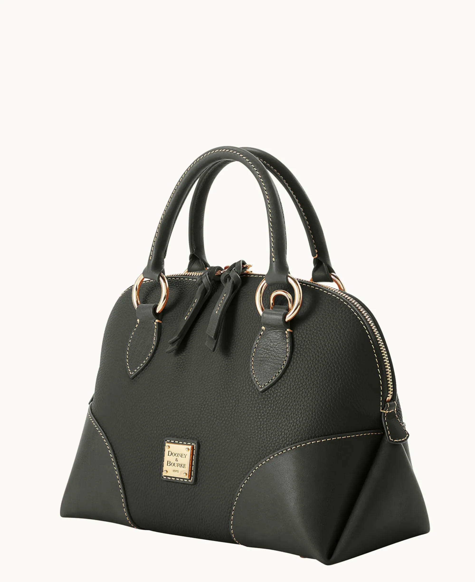 Dooney & Bourke The Pebble Grain Collection|Pebbled Leather<Pebble with Florentine Trim Domed Satchel Black