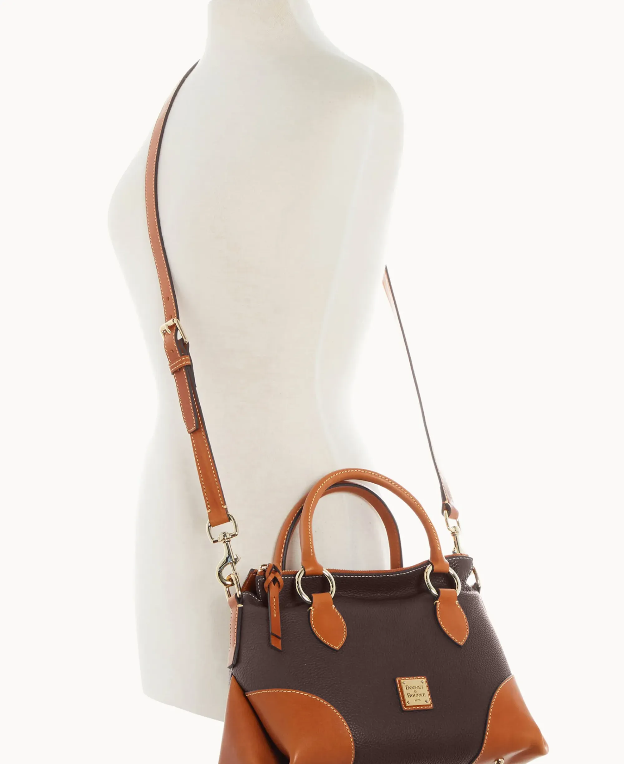 Dooney & Bourke The Pebble Grain Collection|Pebbled Leather<Pebble with Florentine Trim Satchel 30 Brown Tmoro