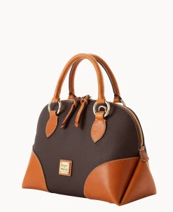 Dooney & Bourke The Pebble Grain Collection|Pebbled Leather<Pebble with Florentine Trim Domed Satchel Brown Tmoro