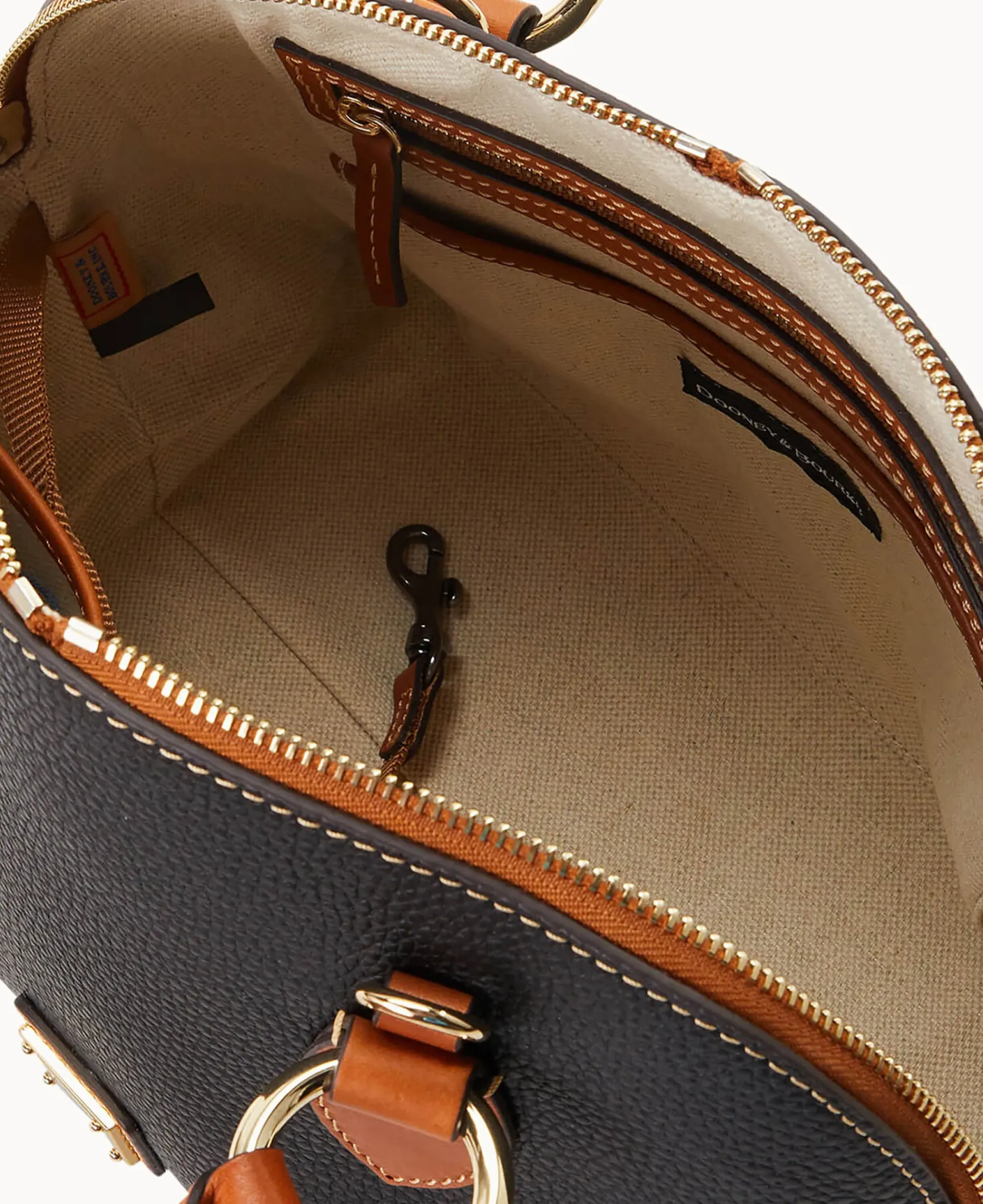 Dooney & Bourke The Pebble Grain Collection|Pebbled Leather<Pebble with Florentine Trim Domed Satchel Black