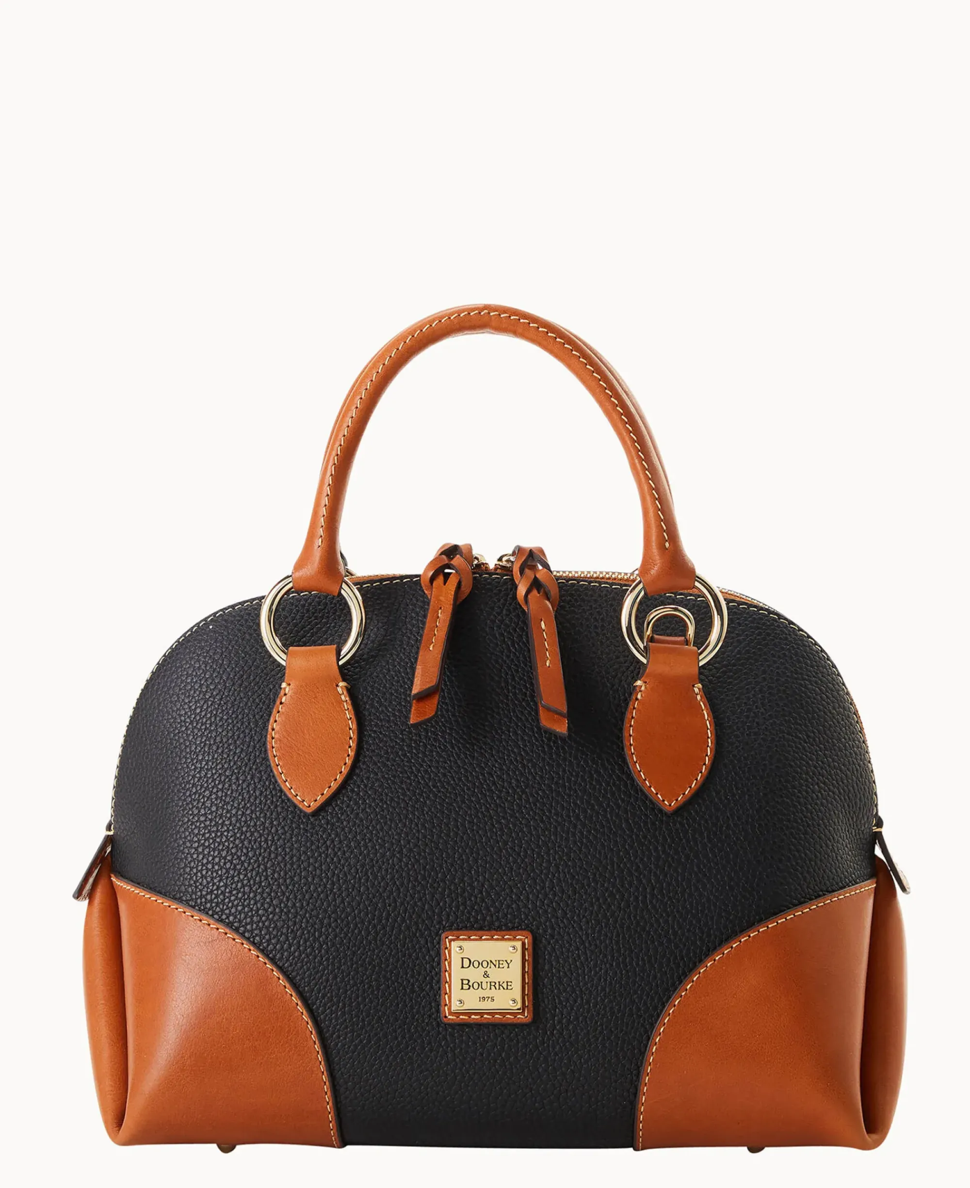 Dooney & Bourke The Pebble Grain Collection|Pebbled Leather<Pebble with Florentine Trim Domed Satchel Black