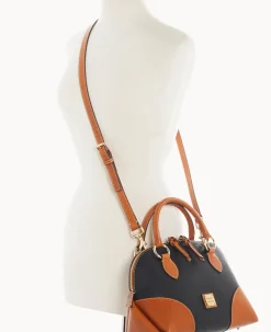 Dooney & Bourke The Pebble Grain Collection|Pebbled Leather<Pebble with Florentine Trim Domed Satchel Black