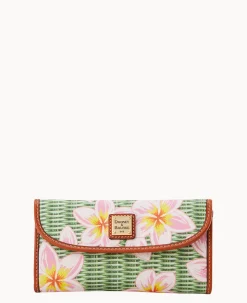 Dooney & Bourke The Plumeria Collection|Grab and Go<Plumeria Continental Clutch Pink Green