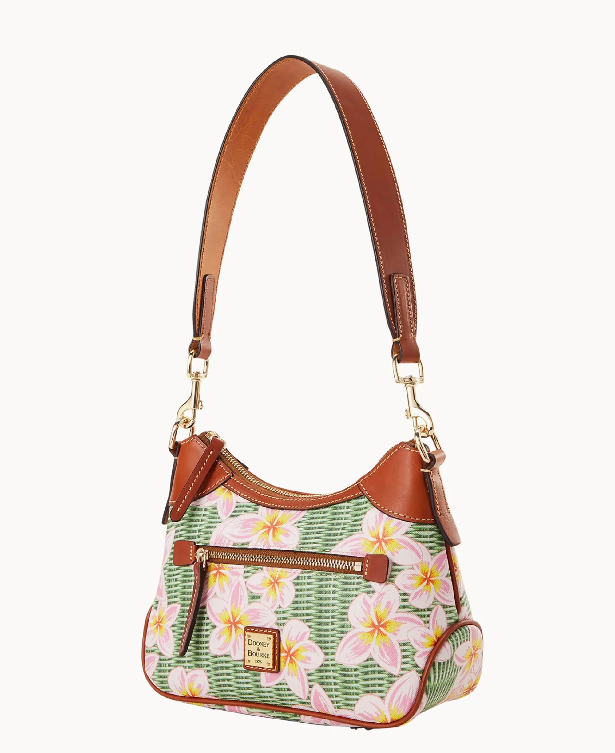 Dooney & Bourke The Plumeria Collection|Spring Style<Plumeria Small Hobo Pink Green