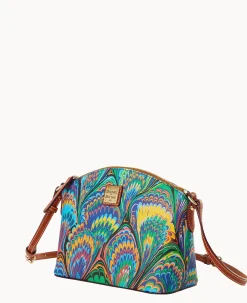 Dooney & Bourke Printed Fabric|Mini Bags<Plumes Suki Crossbody Blue