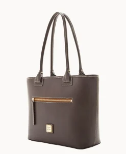 Dooney & Bourke Picnic in the Park|Smooth Leather<Quincey Beacon Tote Brown Tmoro