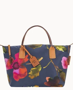 Dooney & Bourke Ready For the Getaway|Printed Fabric<Roberta Pieri Flower Classic Small Robertina Tote Navy