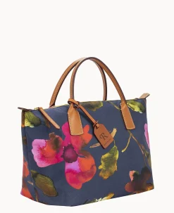 Dooney & Bourke Ready For the Getaway|Printed Fabric<Roberta Pieri Flower Classic Small Robertina Tote Navy