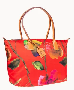 Dooney & Bourke Ready For the Getaway|Printed Fabric<Roberta Pieri Flower Classic Large Robertina Tote Red