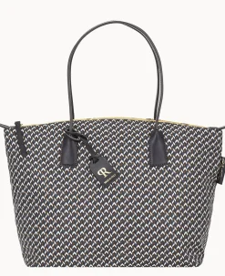 Dooney & Bourke Ready For the Getaway|Printed Fabric<Roberta Pieri Tatami Classic Large Robertina Tote Midnight Blue