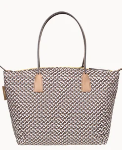 Dooney & Bourke Ready For the Getaway|Printed Fabric<Roberta Pieri Tatami Classic Large Robertina Tote Taupe