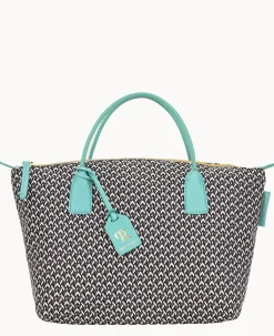 Dooney & Bourke Ready For the Getaway|Printed Fabric<Roberta Pieri Tatami Fun Small Robertina Tote Aqua