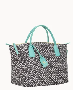 Dooney & Bourke Ready For the Getaway|Printed Fabric<Roberta Pieri Tatami Fun Small Robertina Tote Aqua