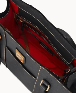 Dooney & Bourke The Saffiano Collection|Textured Leather<Saffiano Charlotte Black Black
