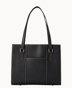Dooney & Bourke The Saffiano Collection|Textured Leather<Saffiano Charlotte Black Black