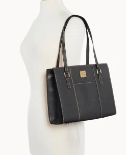 Dooney & Bourke The Saffiano Collection|Textured Leather<Saffiano Charlotte Black Black