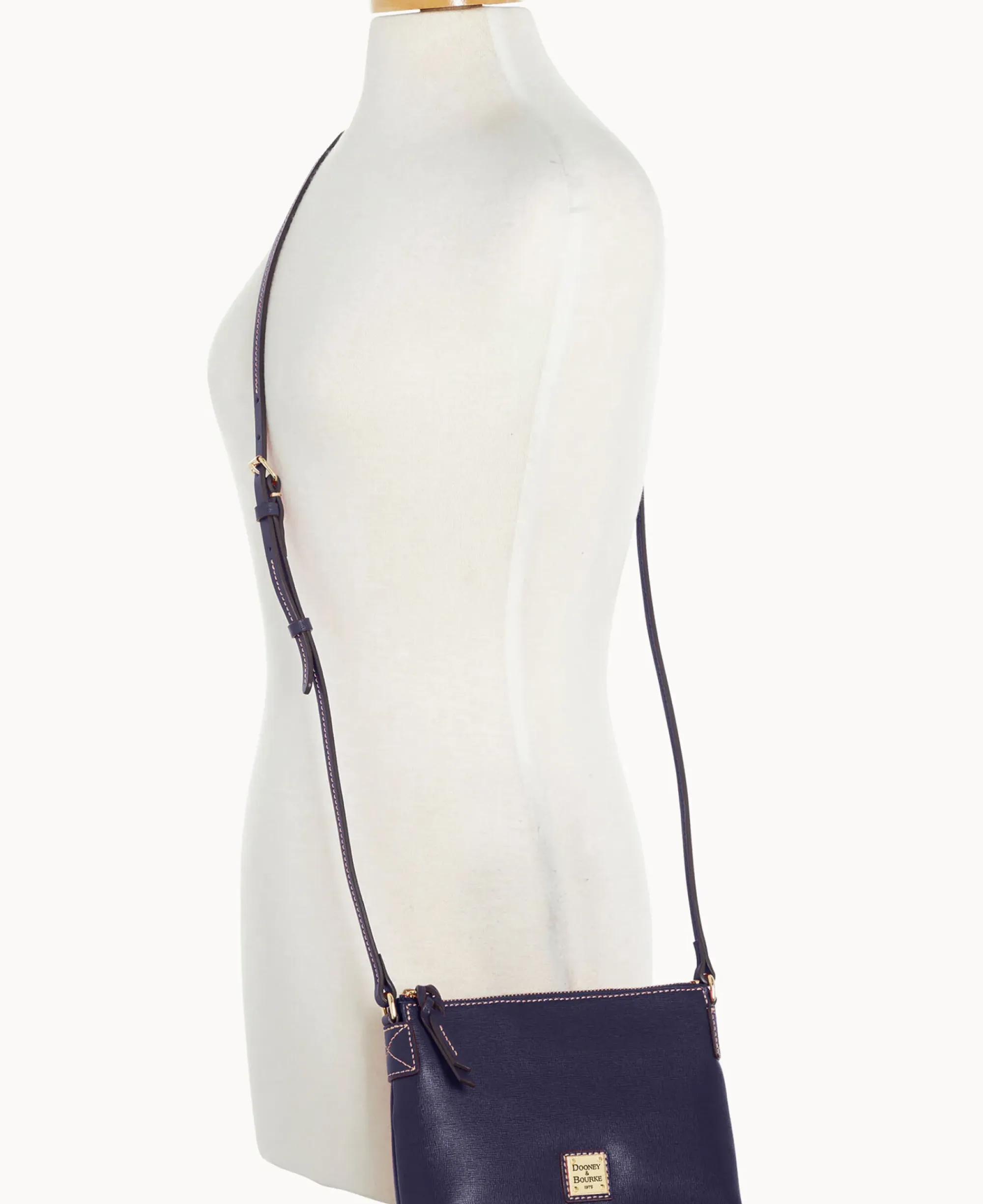 Dooney & Bourke The Saffiano Collection|Textured Leather<Saffiano Crossbody Pouchette Marine