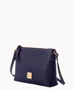 Dooney & Bourke The Saffiano Collection|Textured Leather<Saffiano Crossbody Pouchette Marine
